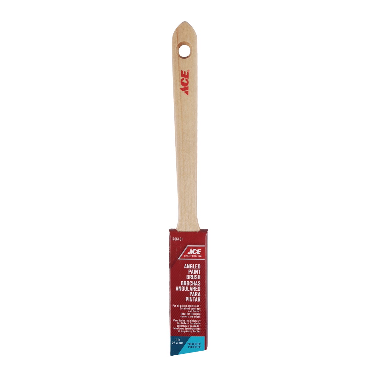 PAINT BRUSH SELECT ANGLED 1IN (25.4MM) SYNTHETIC WOOD HANDLE ACE