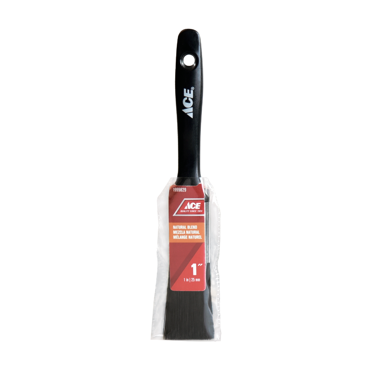 ACE PAINT BRUSH 1IN NATURAL BLEND PLASTIC HANDLE