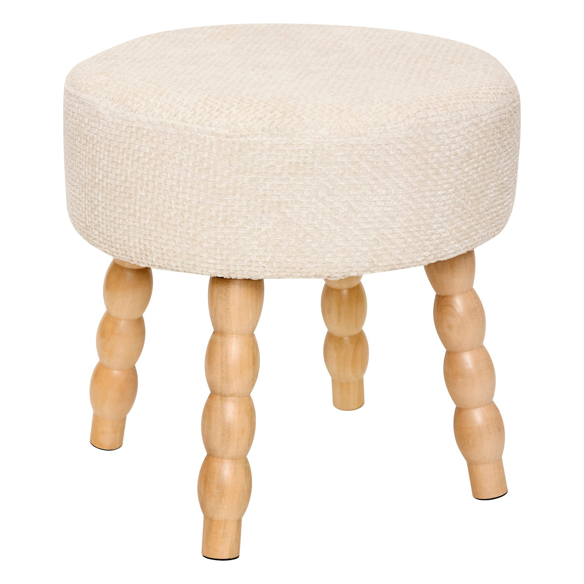 Spolo Chenille Stool – White