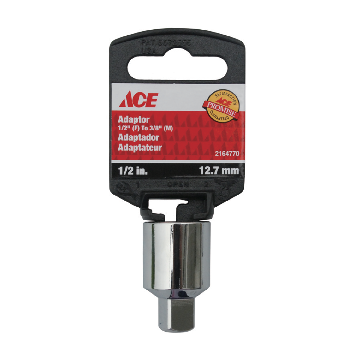 ADAPTOR 1/2IN (13MM) DR 1/2IN (F) TO 3/8IN (M) ACE