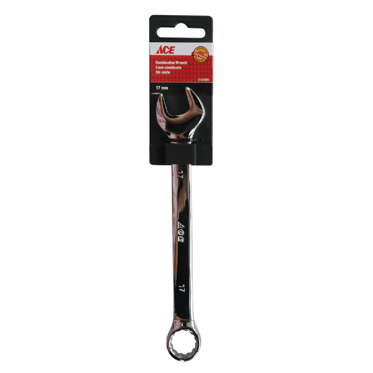 COMBINATION WRENCH 17MM POLISHED FINISH ACE