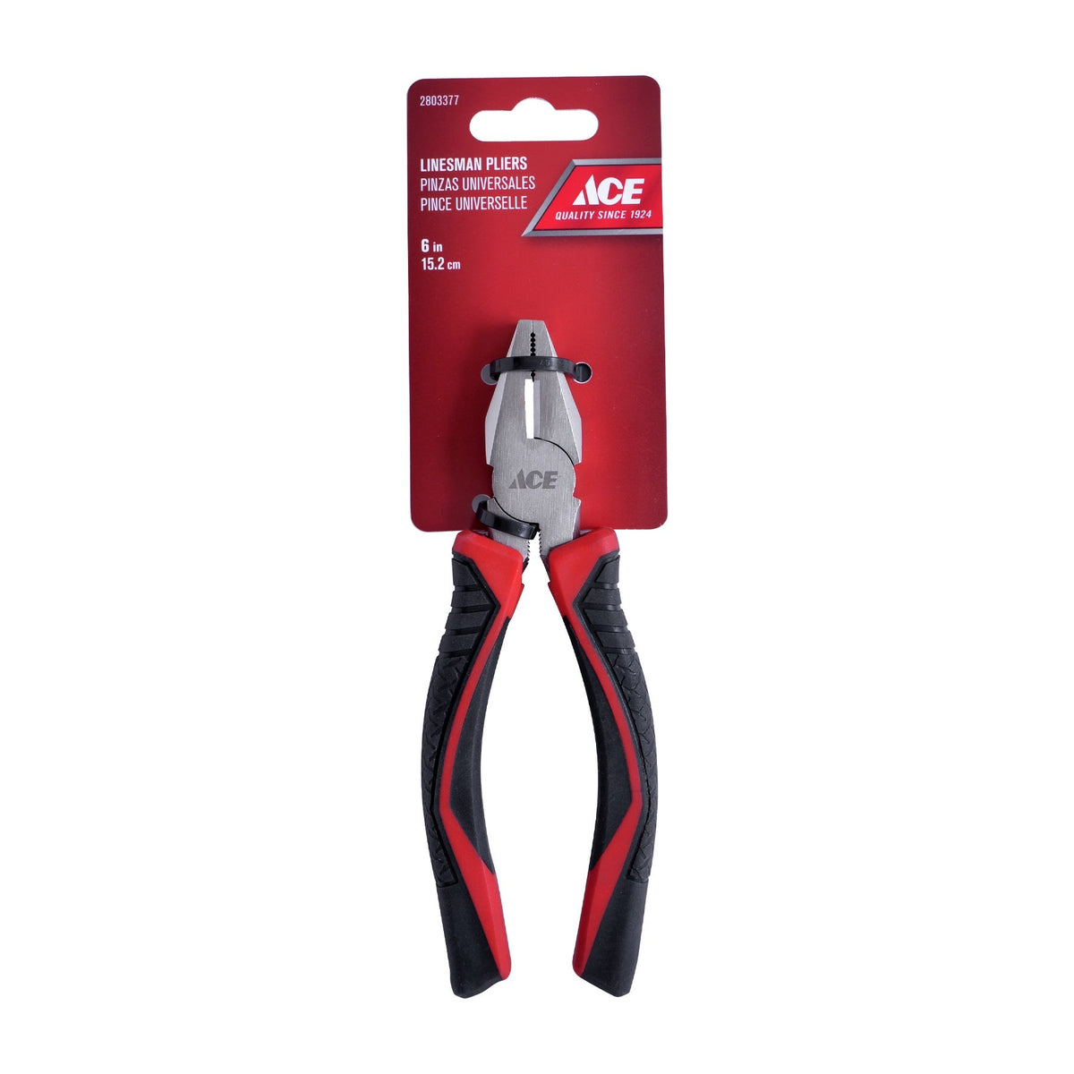 LINESMAN PLIERS 15CM (6IN) TPR HANDLE ACE