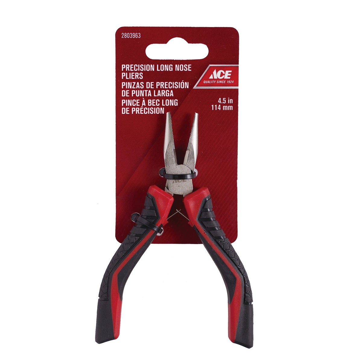 LONG NOSE PLIERS 114MM (4.5IN) TPR GRIP ACE