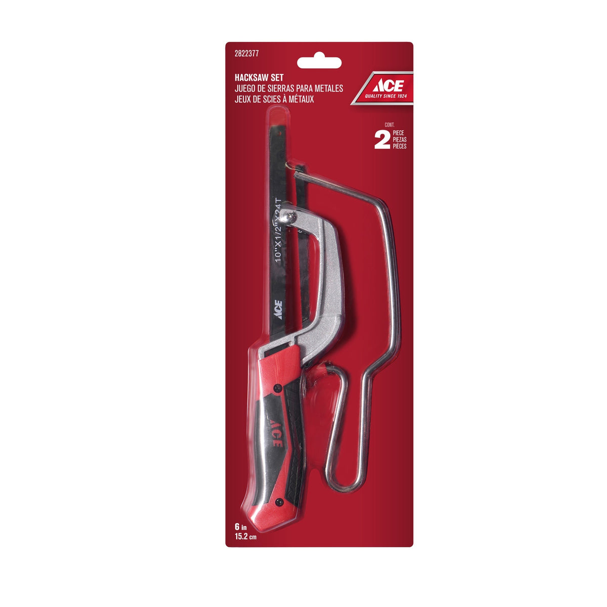 HACKSAW SET 152MM (6IN) WIRE FRAME AND TPR GRIP ACE