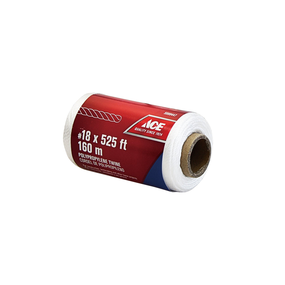ACE #18 X 525FT (#18 X 160M) WHITE TWISTED POLYPROPYLENE TWINE