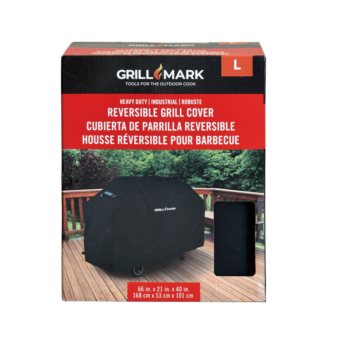 GRILL MARK PREMIUM GRILL COVER 167.64CMx53.34CMx101.6CM (66INx21INx40IN) PEVA/POLYESTER