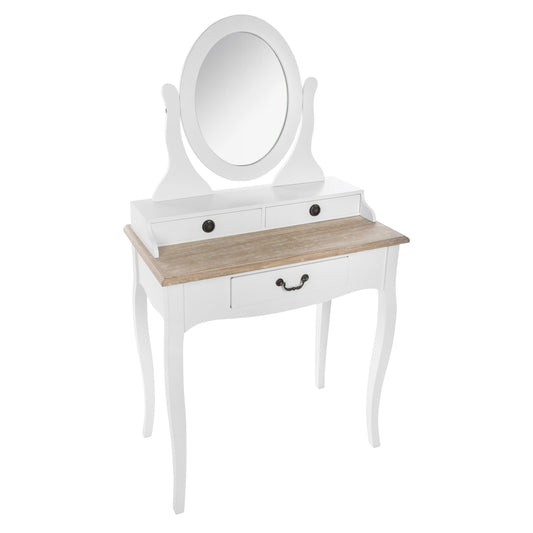 Chrysa 3-Drawer Vanity Table – White