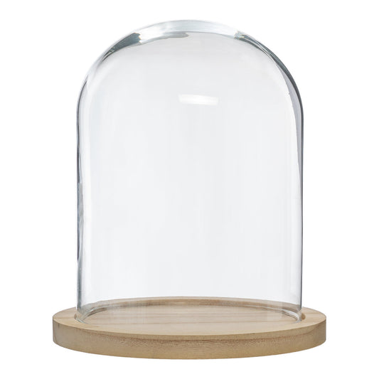 GLASS DOME W/WOODEN BASE H29.5