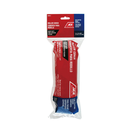 SELECT PAINT ROLLER COVER 1.9CM X 22.9CM (3/4IN X 9IN) POLYESTER AND POLYPROPYLENE ACE