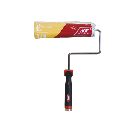 ROLLER COVER AND FRAME PROFESSIONAL 22.9CM (9IN) 6.35MM (1/4IN) NAP POLYESTER AND ZINC PLATED ACE