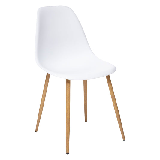 Taho White & Oak-Style Chair