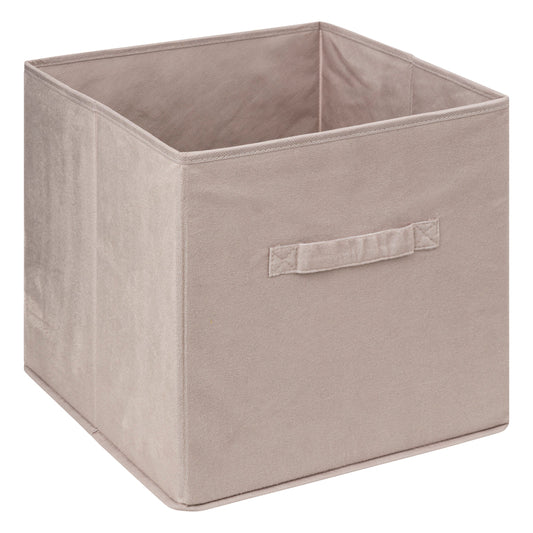 VELVET STORAGE BOX 31X31 LINEN