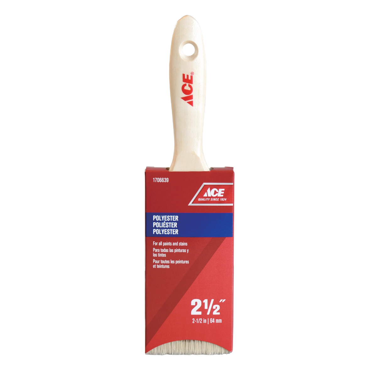 PAINT BRUSH SELECT 2.5IN (63.5MM) SYNTHETIC WOOD HANDLE ACE
