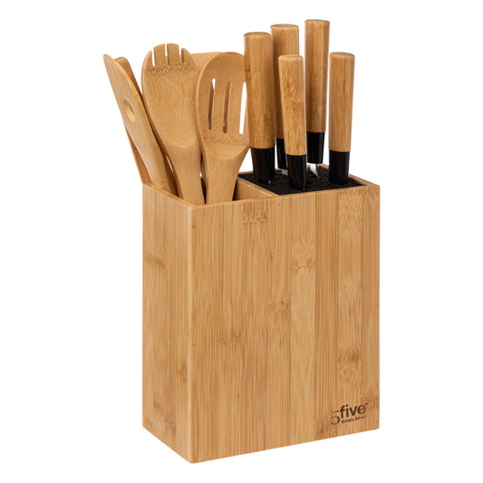 BAMBOO 5 KNIVES BLOCK+4 UTEN5
