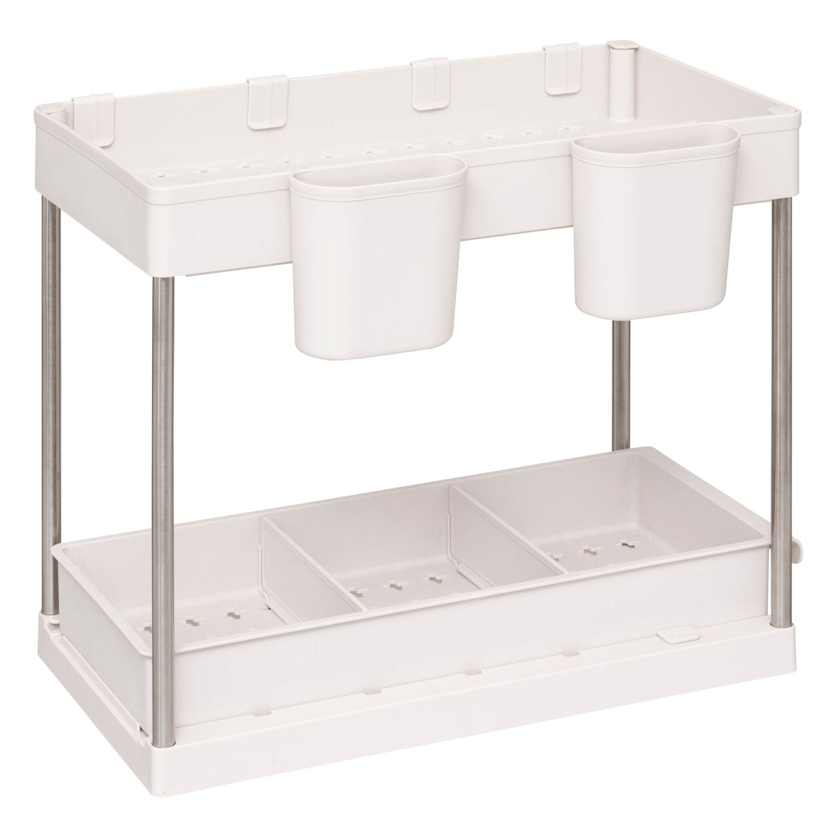 2-Tier Sliding Polypropylene Storage Organizer
