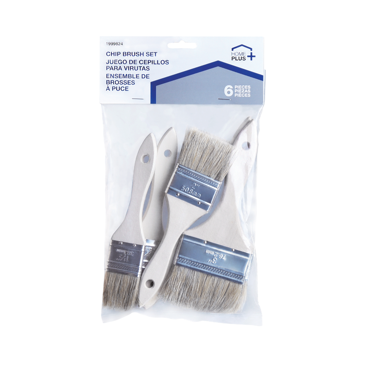 HOME PLUS CHIP BRUSH SET 6PC
