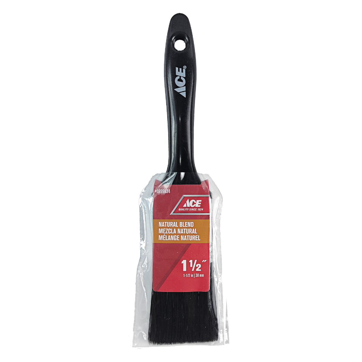 ACE PAINT BRUSH 1.5IN NATURAL BLEND PLASTIC HANDLE