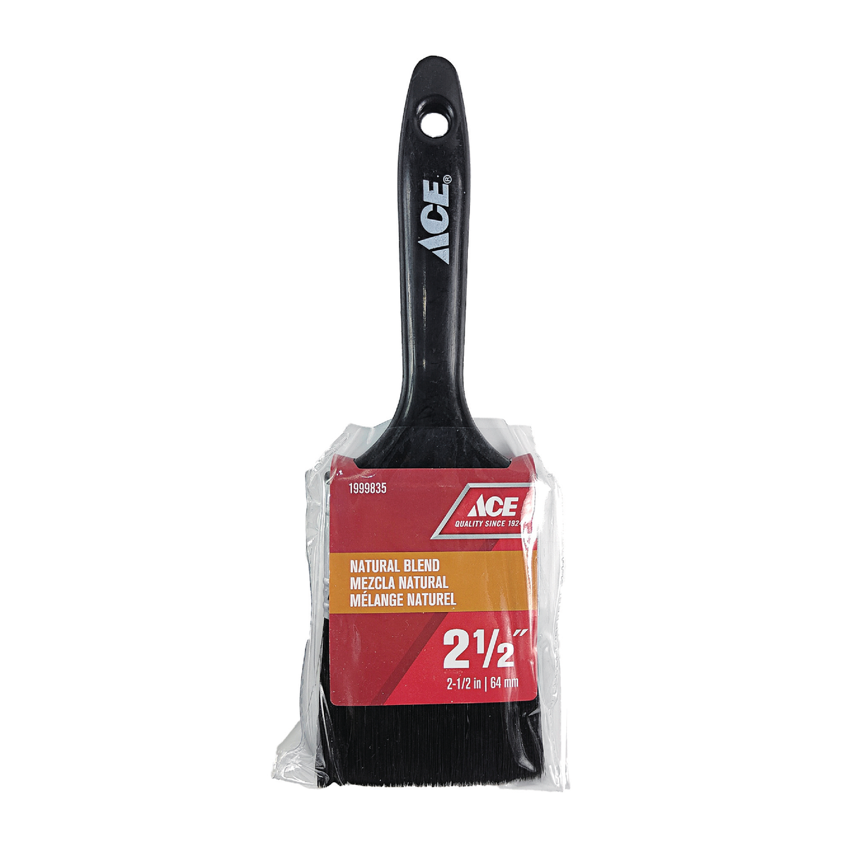 ACE PAINT BRUSH 2.5IN NATURAL BLEND PLASTIC HANDLE