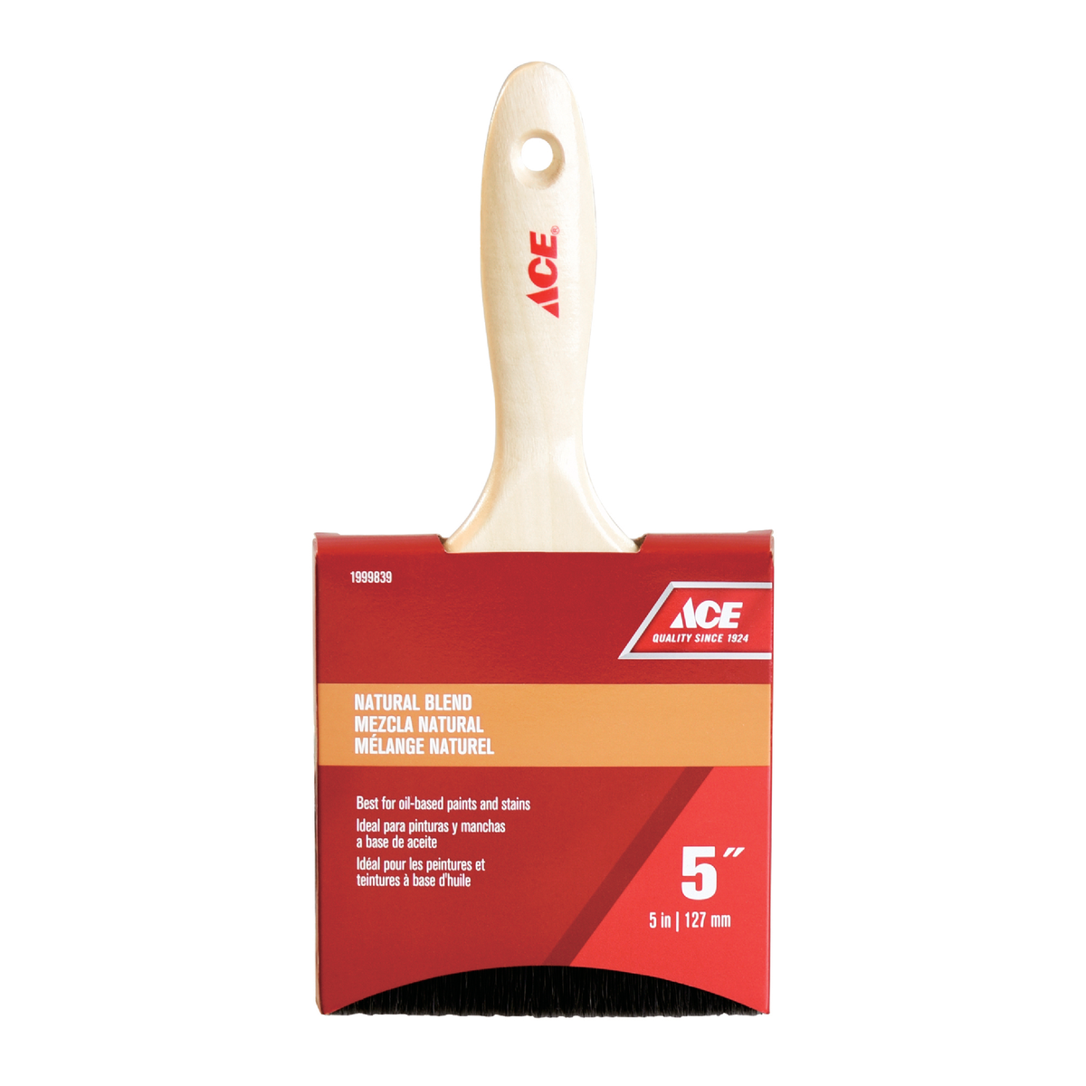 ACE PAINT BRUSH SELECT 5IN NATURAL BLEND WOOD HANDLE