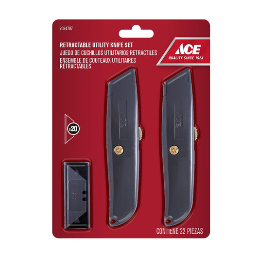 ACE 2PC RETRACTABLE KNIVES SET