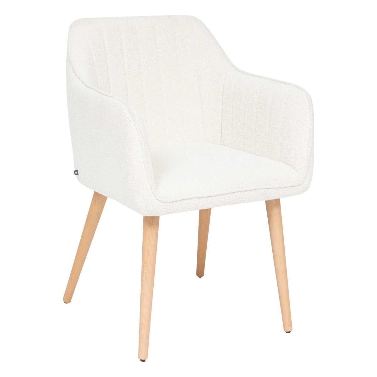 Visoca Dining Armchair – White/Natural