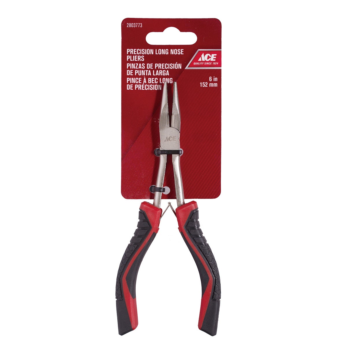 PRECISION LONG NOSE PLIERS 6IN (15CM) TPR GRIP ACE