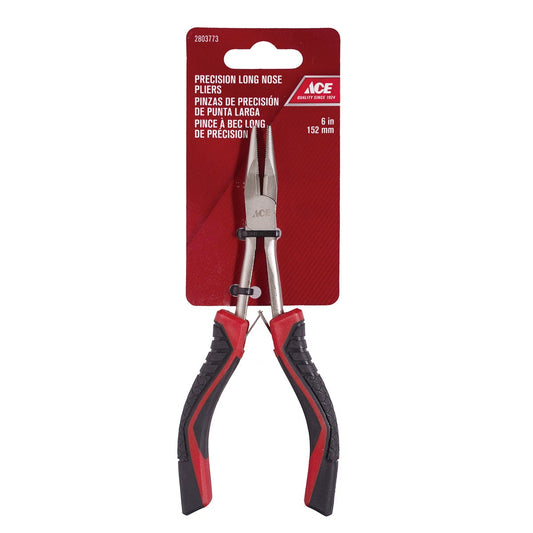 PRECISION LONG NOSE PLIERS 6IN (15CM) TPR GRIP ACE