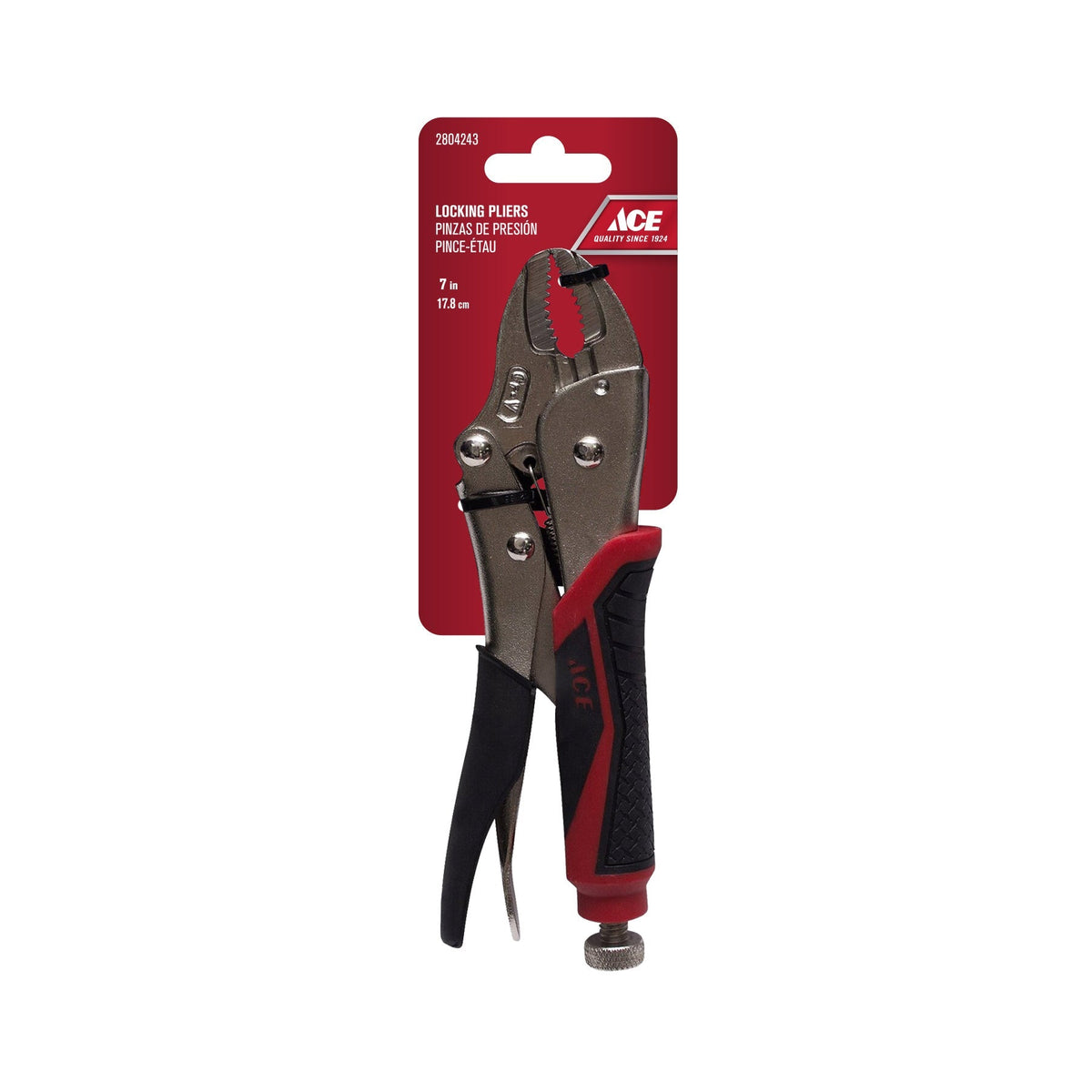 LOCKING PLIERS 18CM (7IN) COMFORT GRIP HANDLE ACE