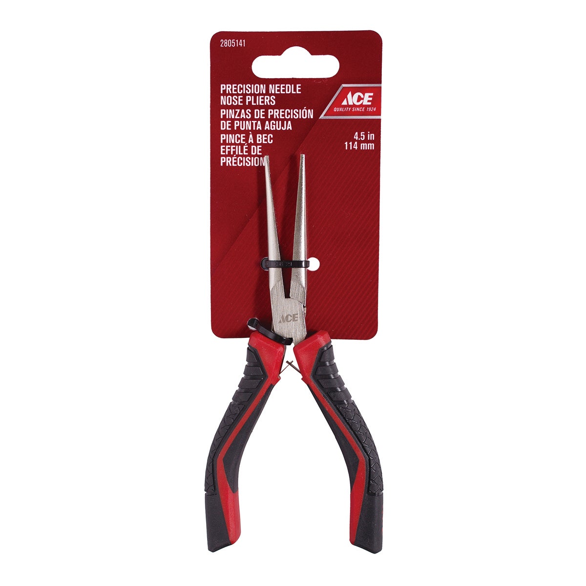 NEEDLE NOSE PLIERS 114MM (4.5IN) TPR GRIP ACE
