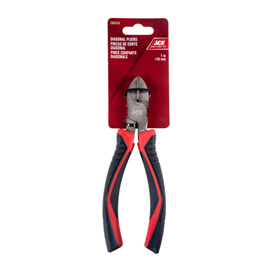 DIAGONAL CUTTING PLIERS 18CM (7IN) TPR GRIP HANDLE ACE
