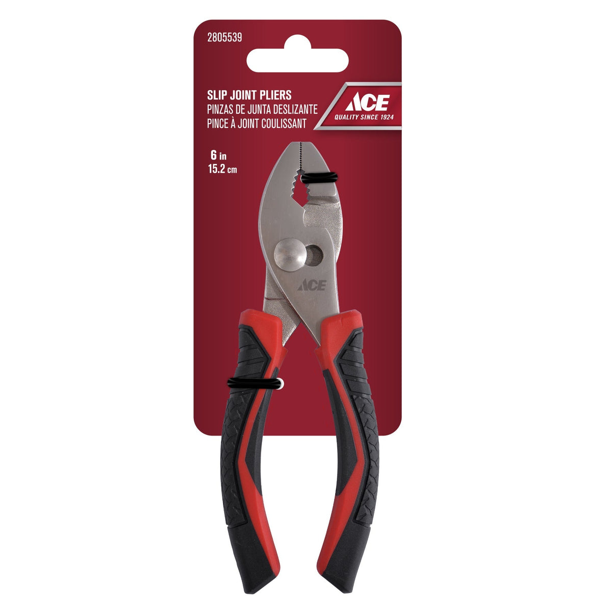 SLIP JOINT PLIERS 15CM (6IN) TPR HANDLE ACE