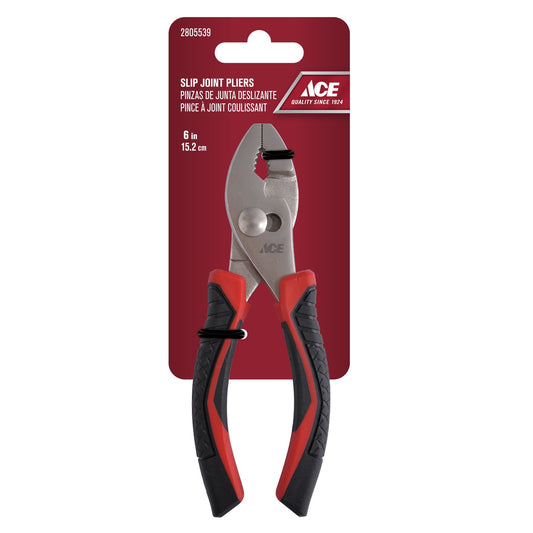 SLIP JOINT PLIERS 15CM (6IN) TPR HANDLE ACE