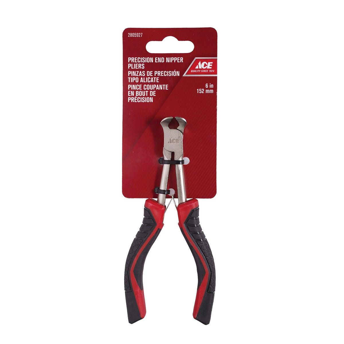 PRECISION END NIPPER PLIERS 6IN (15CM) TPR GRIP ACE