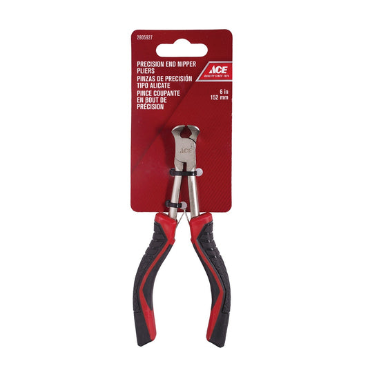 PRECISION END NIPPER PLIERS 6IN (15CM) TPR GRIP ACE