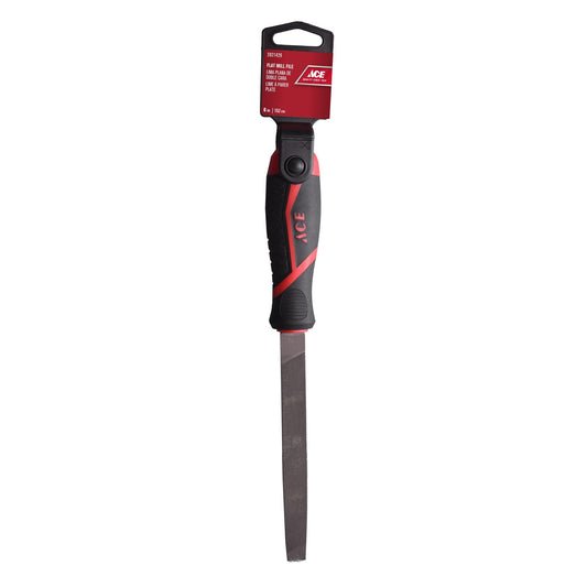FLAT MILL FILE 152MM (6IN) BASTARD CUT TPR GRIP ACE