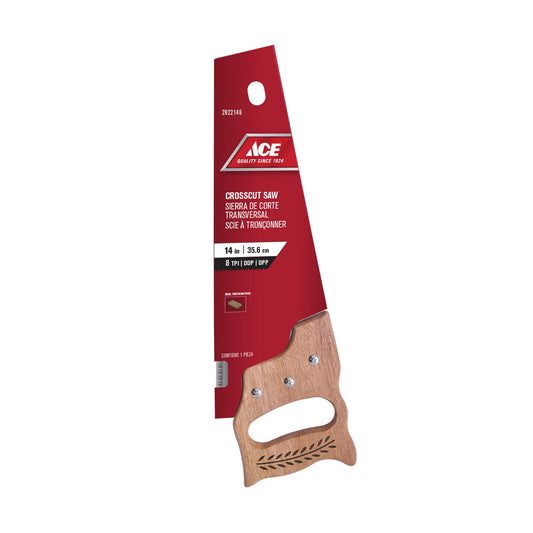 CROSSCUT SAW 356MM (14IN) 8TPI HARDWOOD GRIP ACE