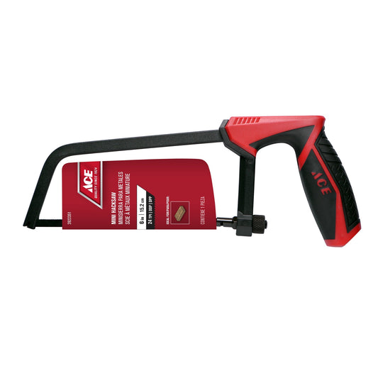 HACKSAW MINI FRAME 152MM (6IN) 24TPI TPR GRIP ACE