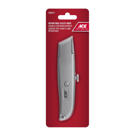 UTILITY KNIFE RETRACTABLE ALUMINIUM ALLOY ACE