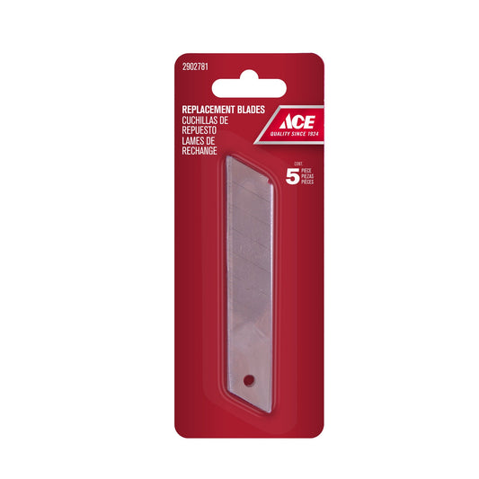 REPLACEMENT BLADES 18MM 5 PIECES CARBON STEEL ACE