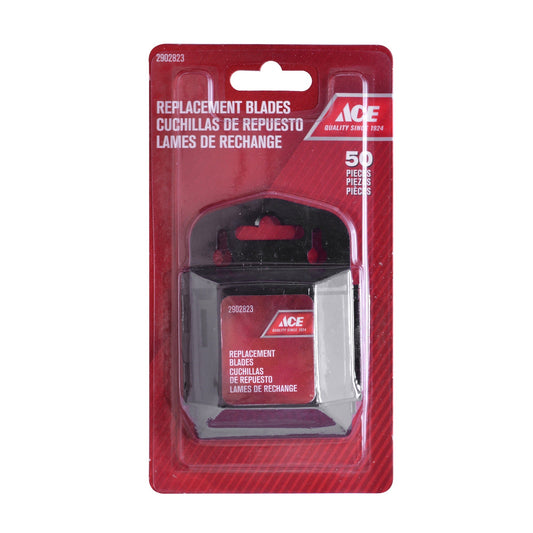 REPLACEMENT BLADES UTILITY CS W/CASE T SHAPE 50PC ACE