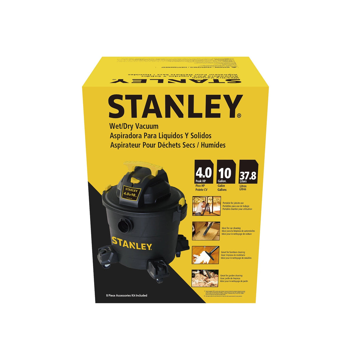 STANLEY 10 GALLON WET/DRY VAC 120V 60HZ