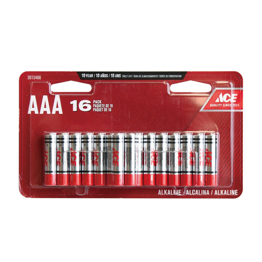 ACE BATTERY AAA 16PK