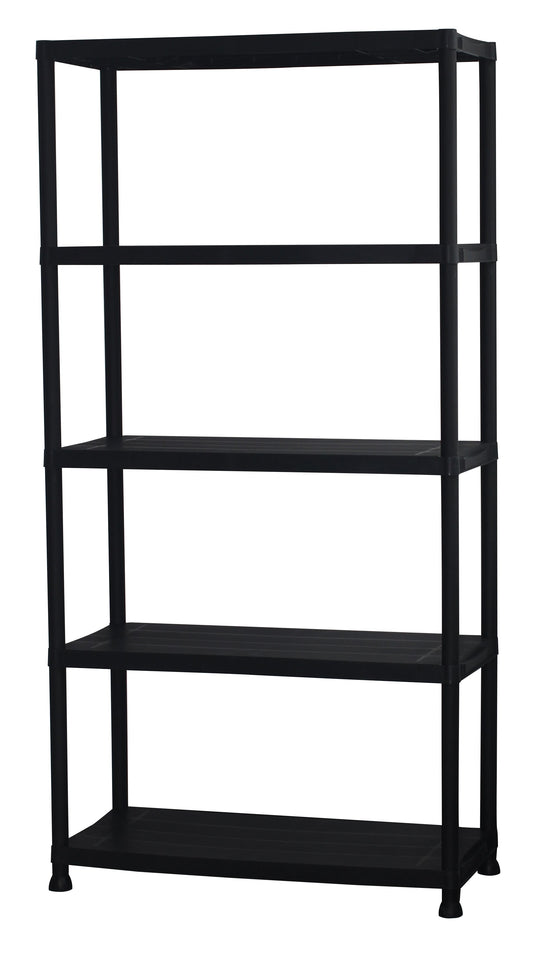 ACE 5 TIERS SHELF 180X90X40CM BLACK