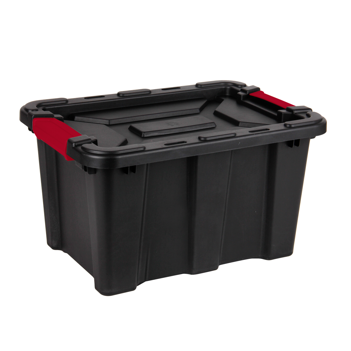 ACE black 25-liter storage box with latching lid