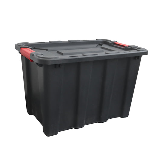 ACE black 55-liter storage box with latching lid