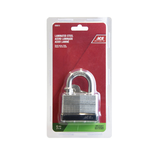 LAMINATED PADLOCK 65MM (2 9/16IN) STEEL ACE