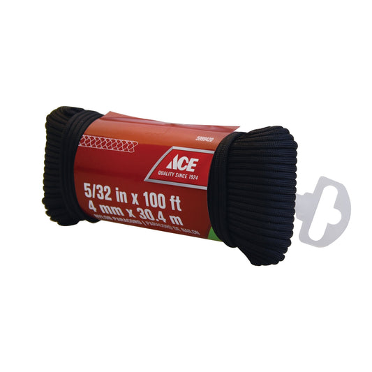 ACE 5/32INX 100FT (0.40CM X 30.48M) BLACK PARACORD