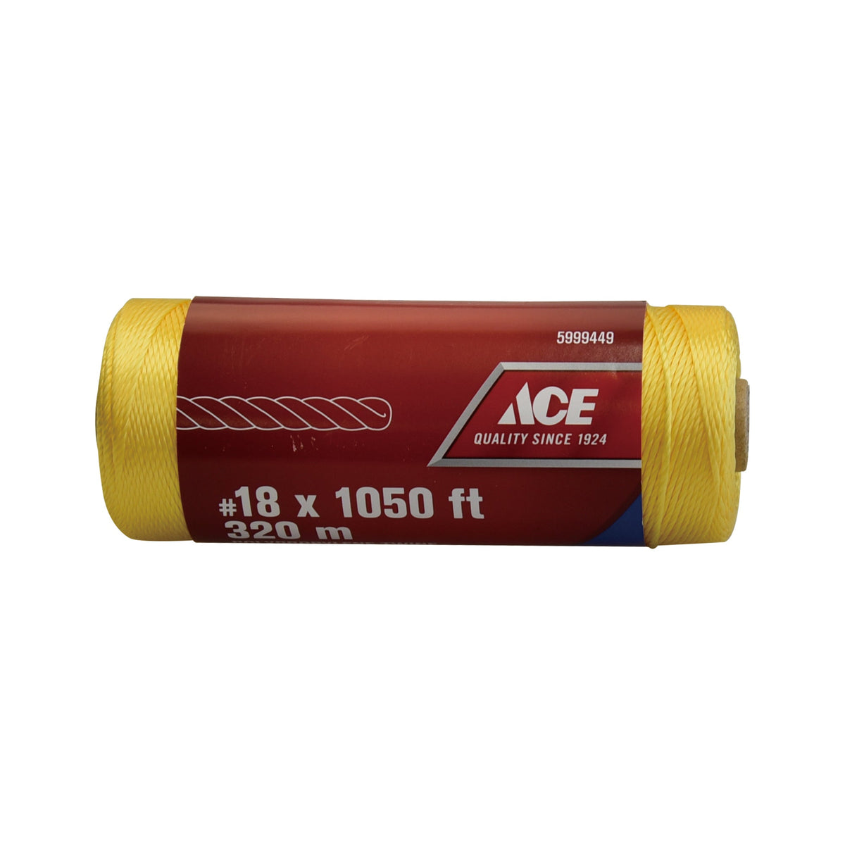 ACE #18 X 1050FT (#18 X 320M) YELLOW TWISTED POLYPROPYLENE TWINE