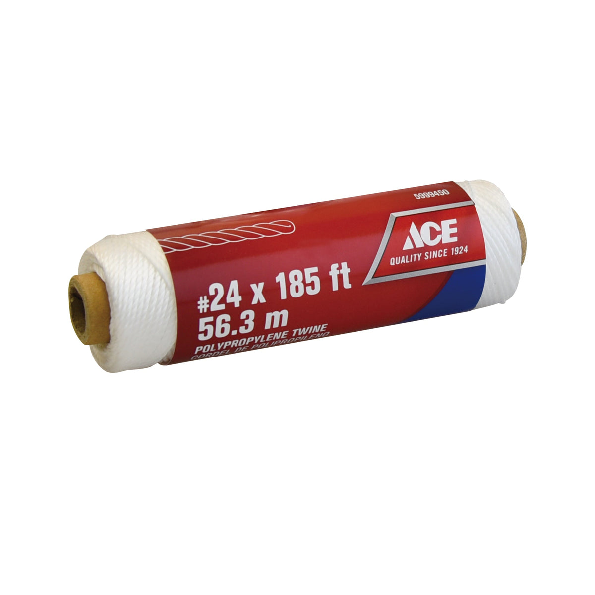 ACE #24 X 185FT (#24 X 56M) WHITE TWISTED POLYPROPYLENE TWINE