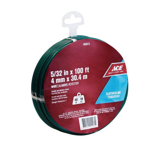 ACE 5/32IN X 100FT (0.40CM X 30.48M) WIRE CLOTHESLINE